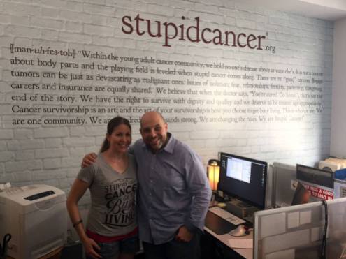 Matthew Zachary, founder of Stupid Cancer, and me at the Stupid Cancer office in New York (2015)